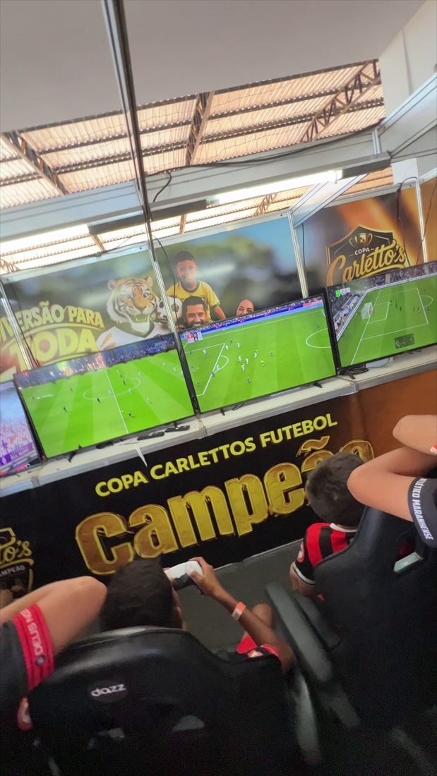 Torneio de videogame na Arena Gamer da Copa Futebol Campeão