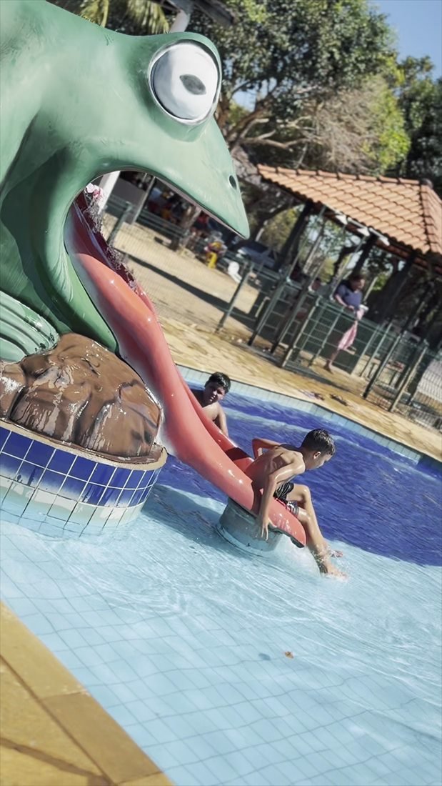 Tobogã do parque aquático da Copa Futebol Campeão
