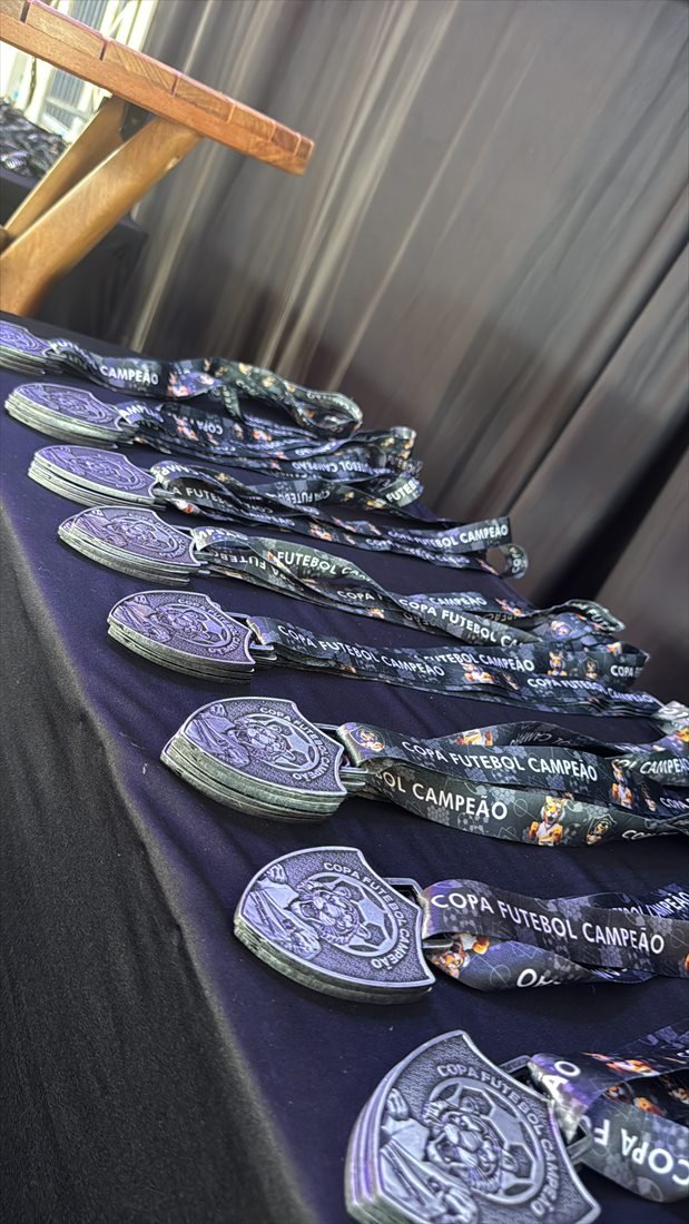 Medalhas de premiação da Copa Futebol Campeão